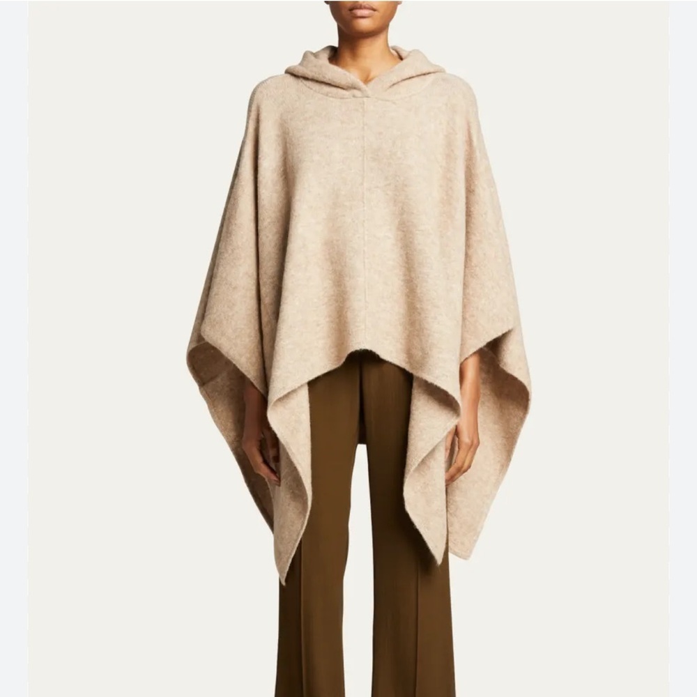 New Alice + Olivia Zandra Hooded Pullover Poncho Wool Alpaca Blend M/L